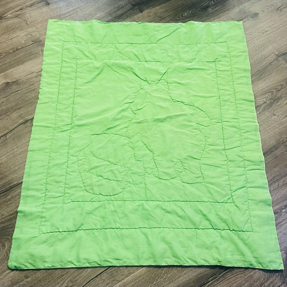Vintage Winnie the Pooh Baby Crib Blanket Quilt Woods Green Kids Bedding 35x40in - Picture 2 of 2